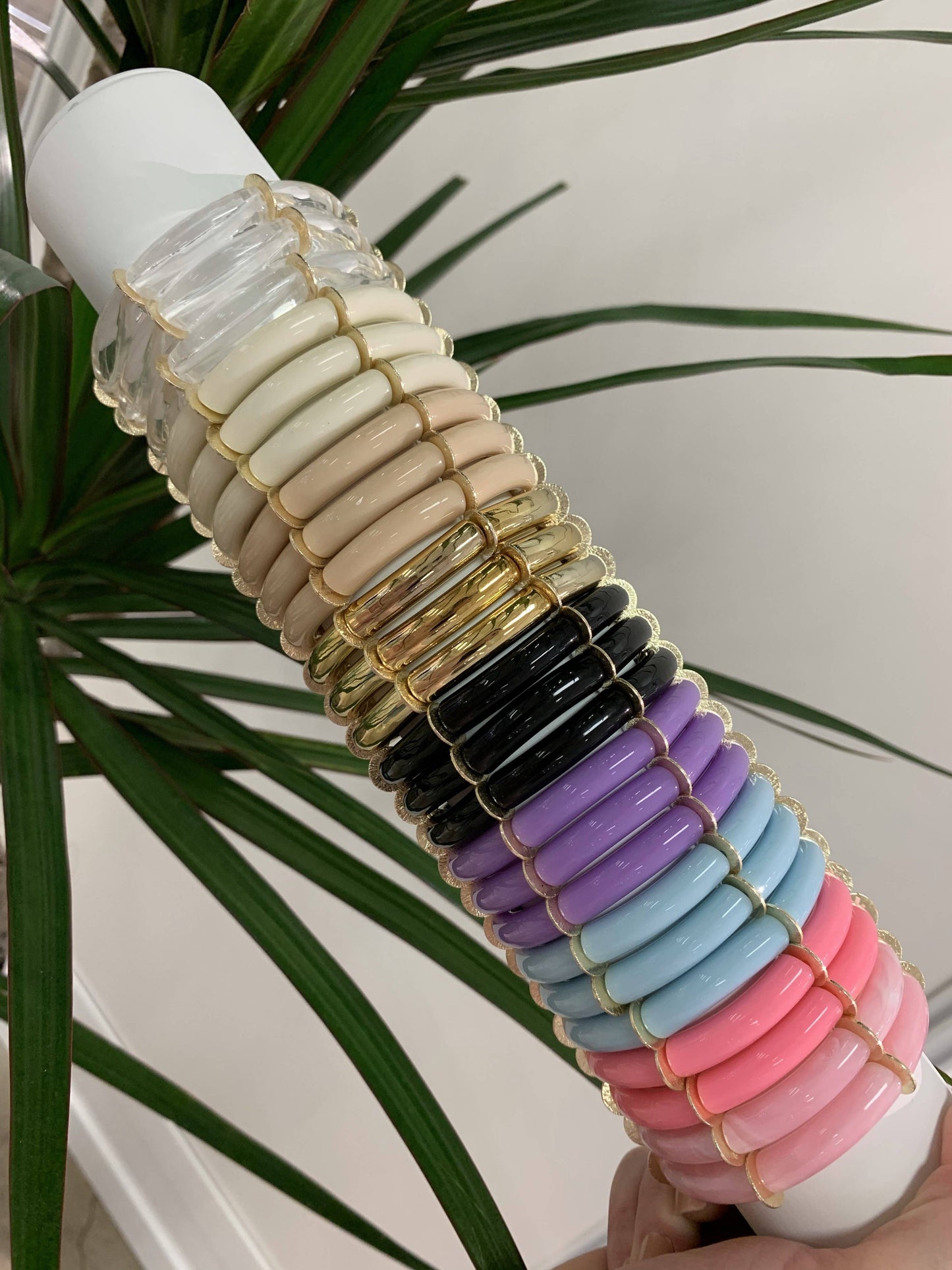 Skinny Candy Bracelets: Dark Tortoise
