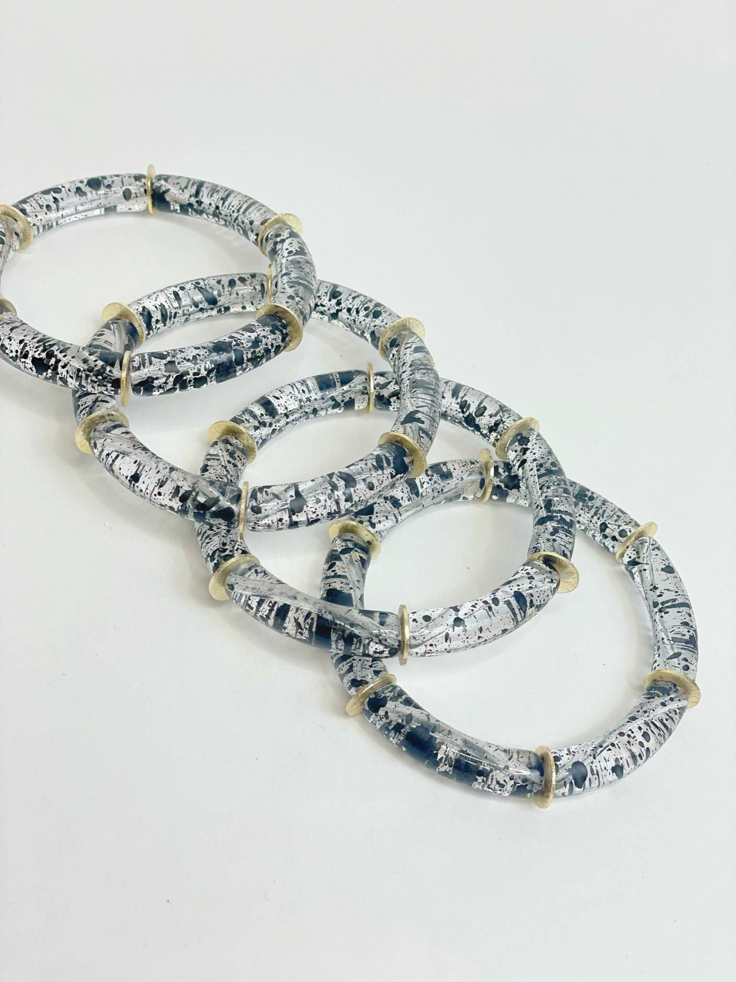Skinny Candy Bracelets: Dark Tortoise