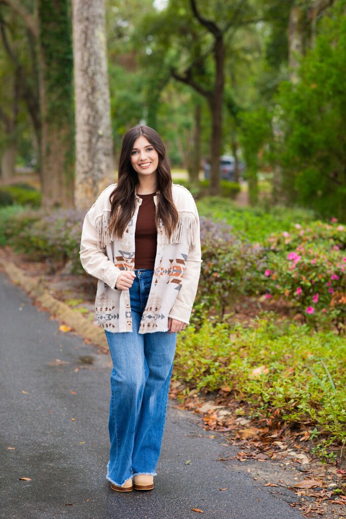 Aztec Frayed Flannel