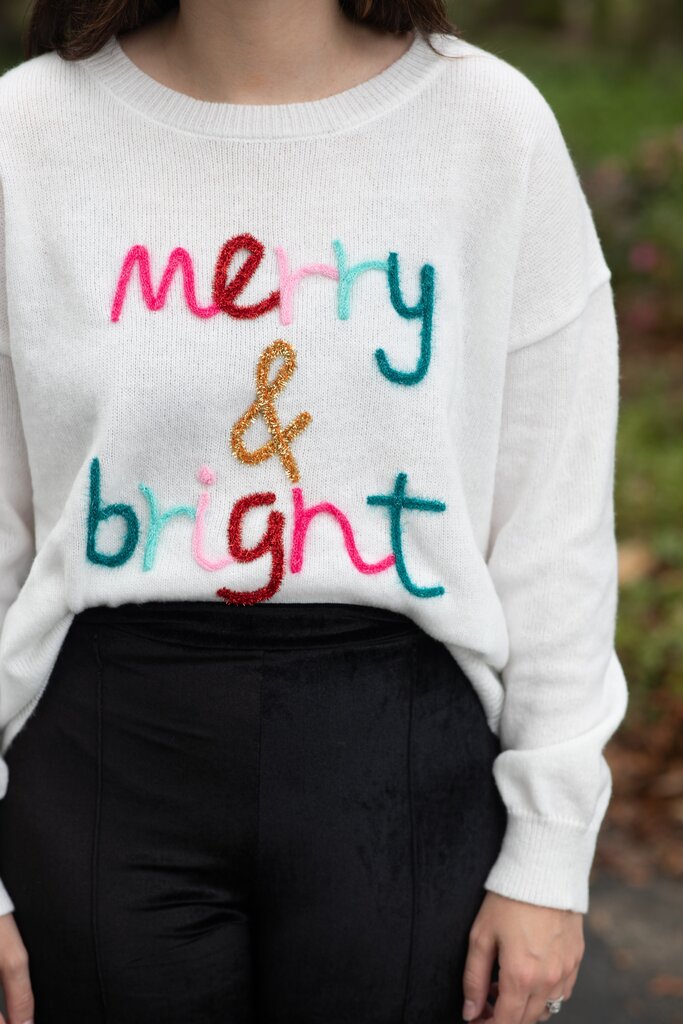 Merry & Bright Tinsel Sweater