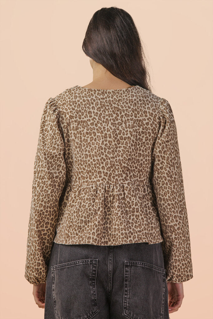 Leopard Bow Top