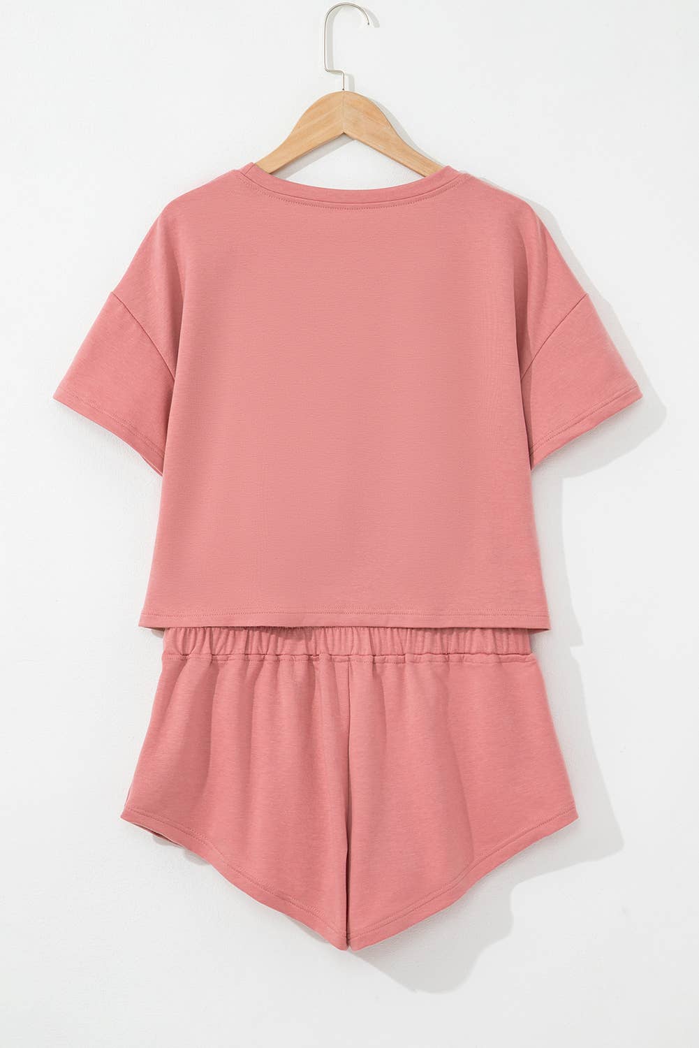 Cropped Tee and Ruffle High Waist Skort Set: Black