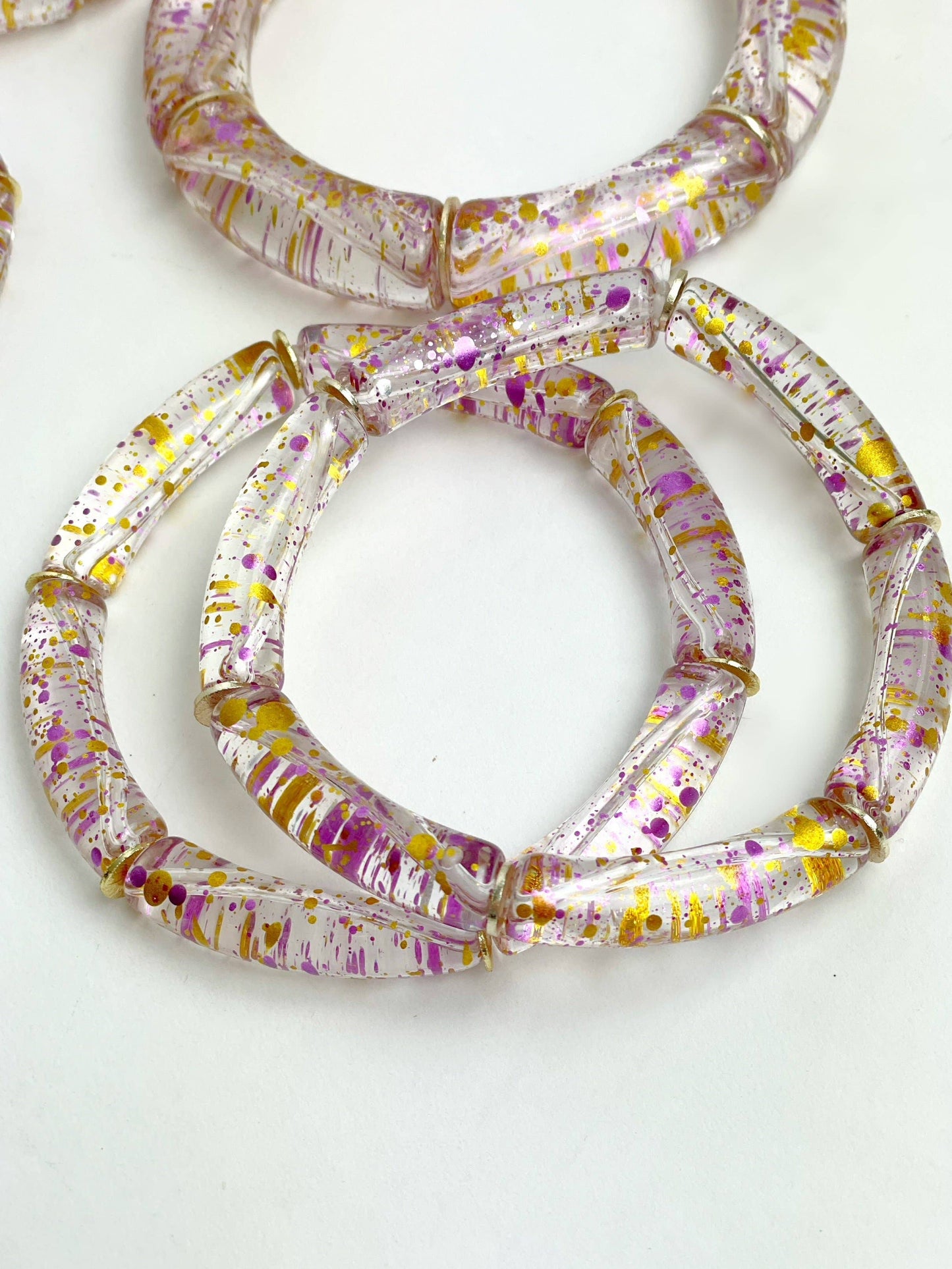 Skinny Candy Bracelets: Dark Tortoise