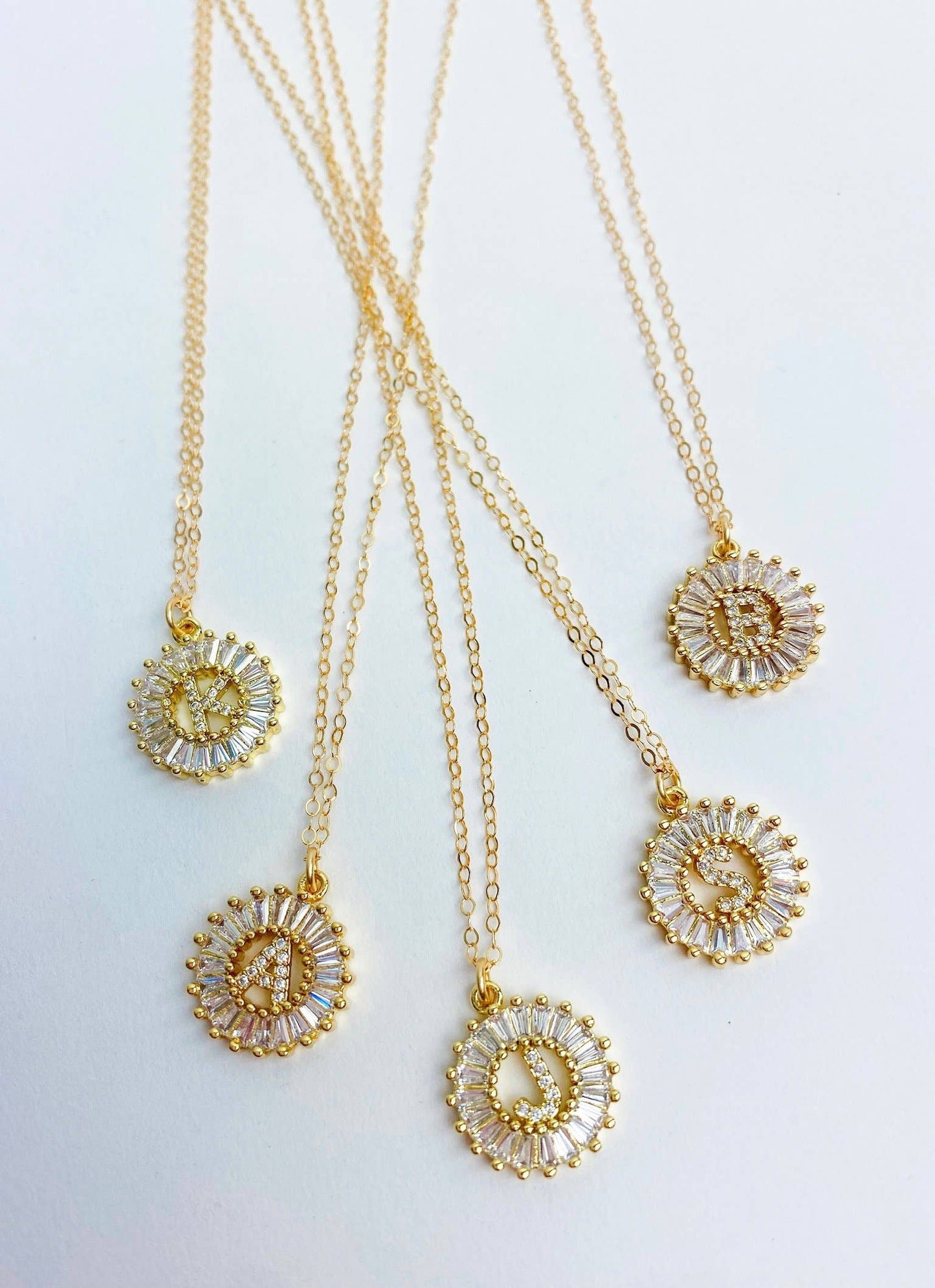 Initial Gold Filled Necklace: A