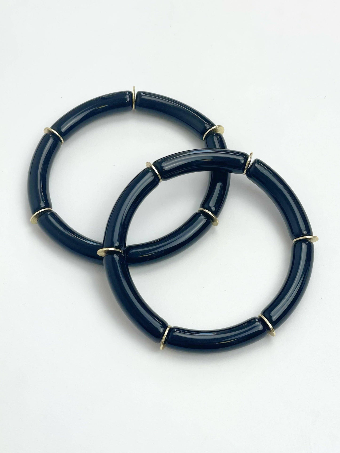 Skinny Candy Bracelets: Dark Tortoise