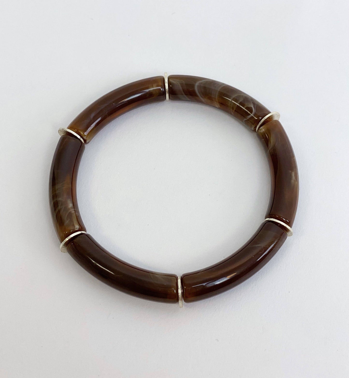 Skinny Candy Bracelets: Dark Tortoise