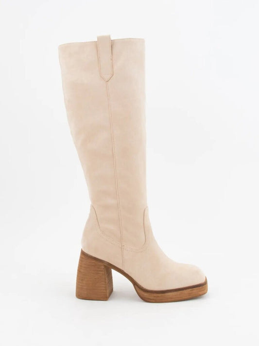 Semi-Square Toe Tall Boots