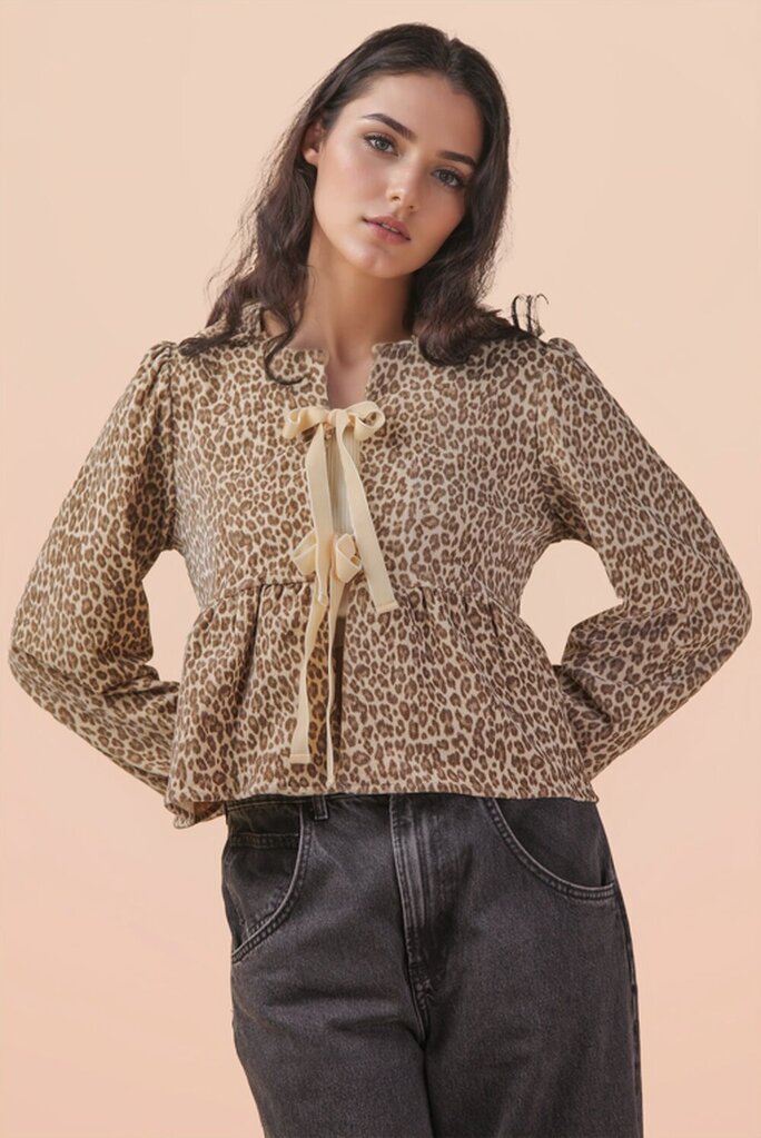 Leopard Bow Top