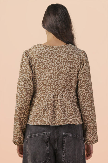 Leopard Bow Top