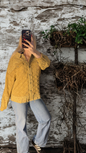 Mocha Patchwork Button- Up