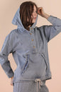 Washed Denim Pullover