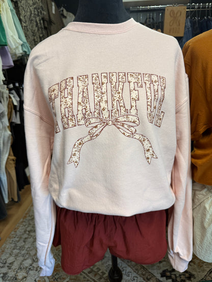 Thankful Bow Sweatshirt