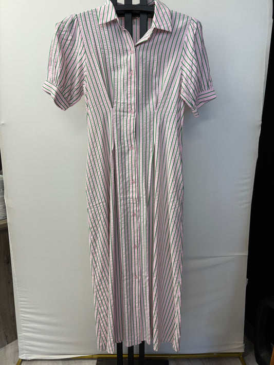 Pink Color Block Maxi Dress