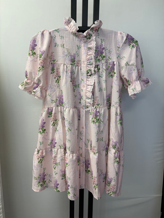 Pink Floral baby Doll Dress