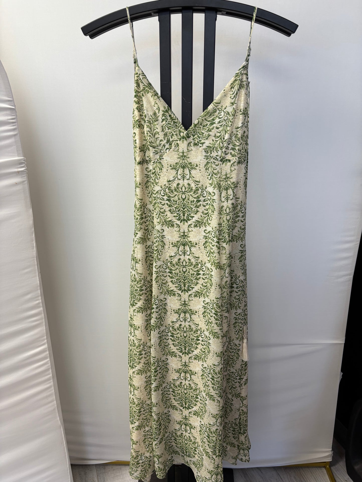 Floral Summer Maxi Dress Open Back
