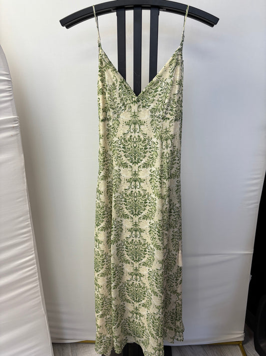 Floral Summer Maxi Dress Open Back