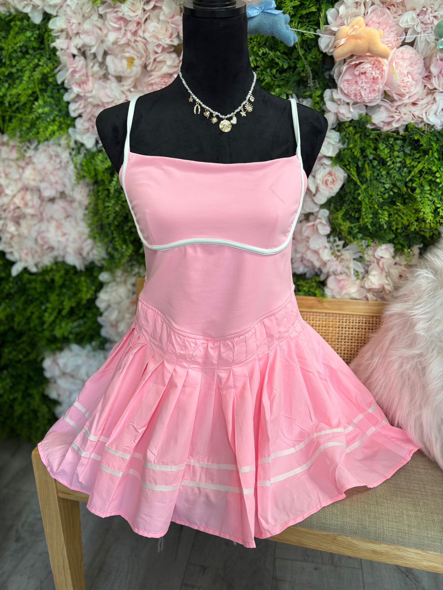 Bubble Gum Tennis Romper