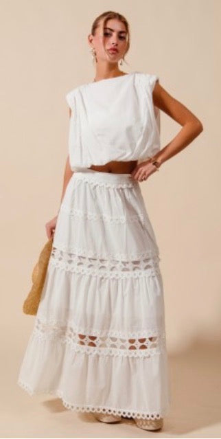 Bubble Crop Maxi Shirt & Skirt