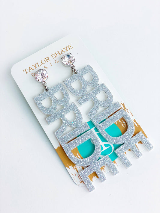 Silver Glitter Bride: CZ Top