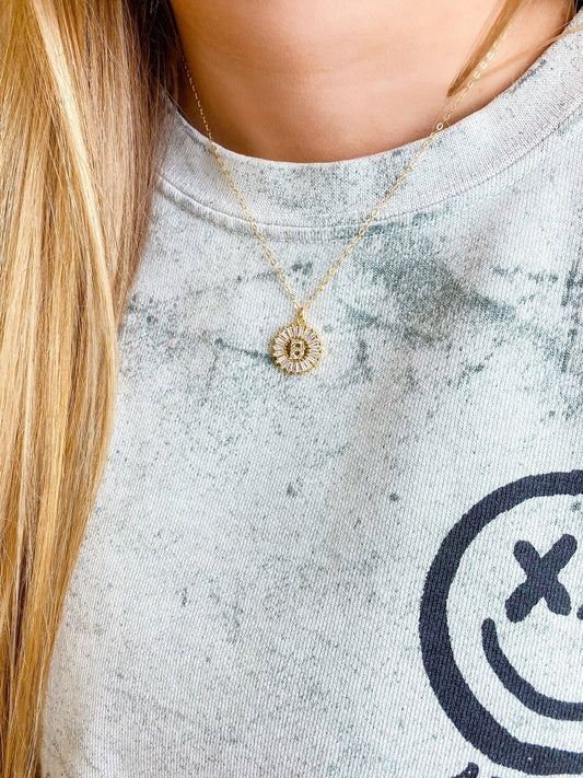 Initial Gold Filled Necklace: A